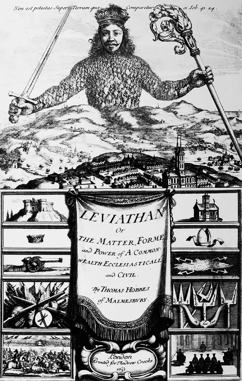Front piece of Thomas Hobbes' Leviathan