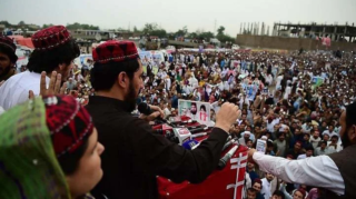 Political activism of PTM was directed towards the issues faced by the people of Erstwhile FATA now KPK, due to the military checkpoints [Image Credits: Naseer Ahmed/Reuters].