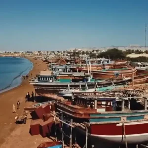 Ships are standing at Gwadar port the key port of CPEC.