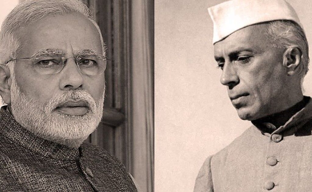 Modi Nehru in Kashmir