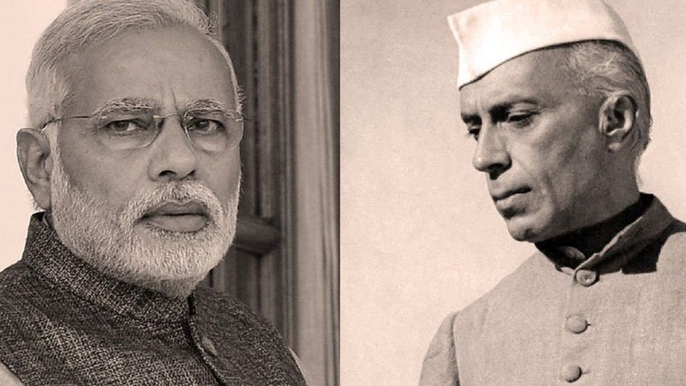 Modi Nehru in Kashmir