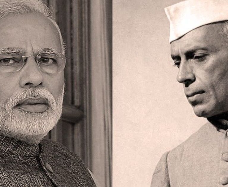 Modi Nehru in Kashmir