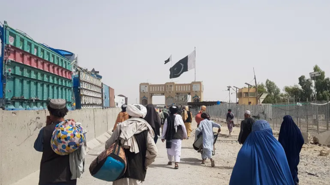 Pakistan's Afghan policy: People crossing into Pakistan from Afghanistan are making their way through the Friendship Gate in Chaman [Image via Reuters].
