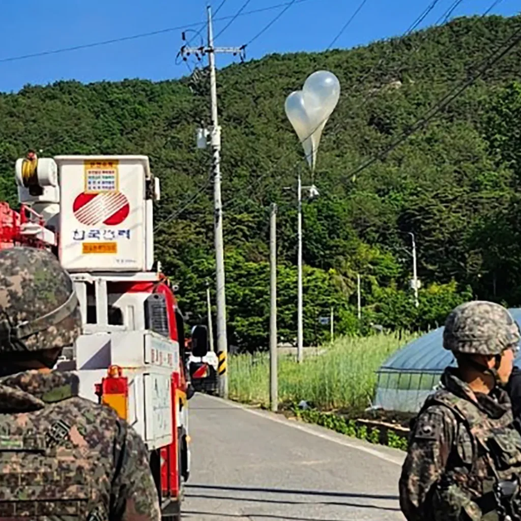 Balloon Controversy: North Korea referred to its campaign as a 'countermeasure' against propaganda leaflets sent by South Korean activists [Image via Al Jazeera].