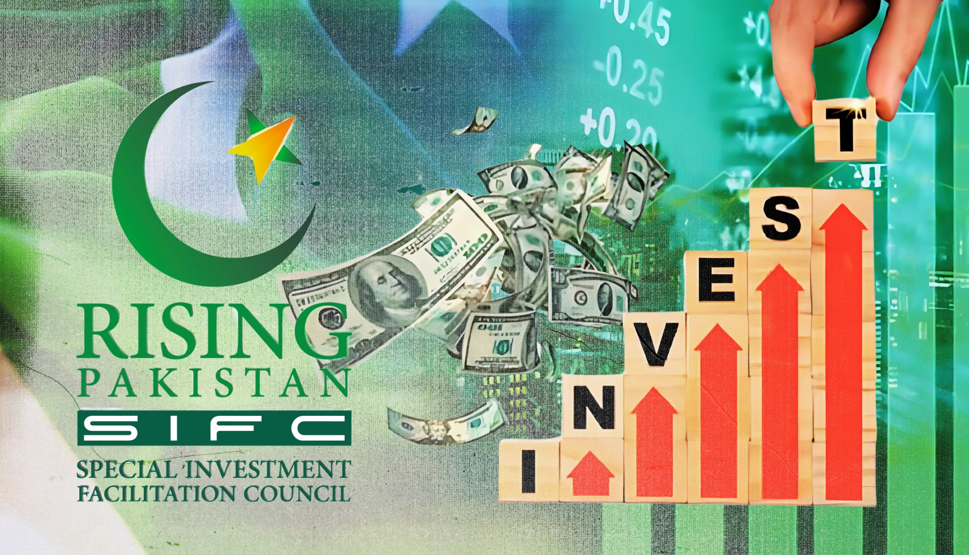 Pakistan's SIFC celebrates one year with early FDI wins, but can it overcome challenges to unlock lasting economic growth? [Image via SAT Creatives].
