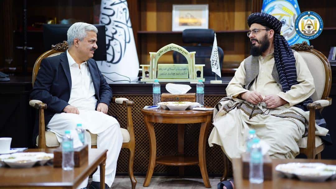 On 30 May 2024, Secretary Interior Muhammad Khurram Agha visited Kabul and met with Interim Afghan Deputy Interior Minister Muhammad Nabi Omari [Image via AFG MoFA].
