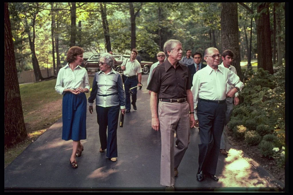 In 1978, President Jimmy Carter brokered a peace deal between Israel and Egypt, an agreement known as the Camp David Accords [Image via State Dept.].