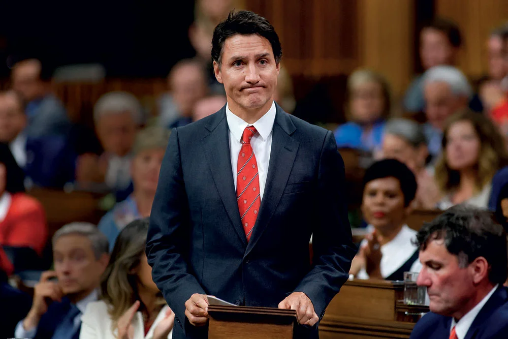 Justin Trudeau at the House of Commons in Ottawa on September 18, 2023 - India statecraft expose` [Image via Reuters].