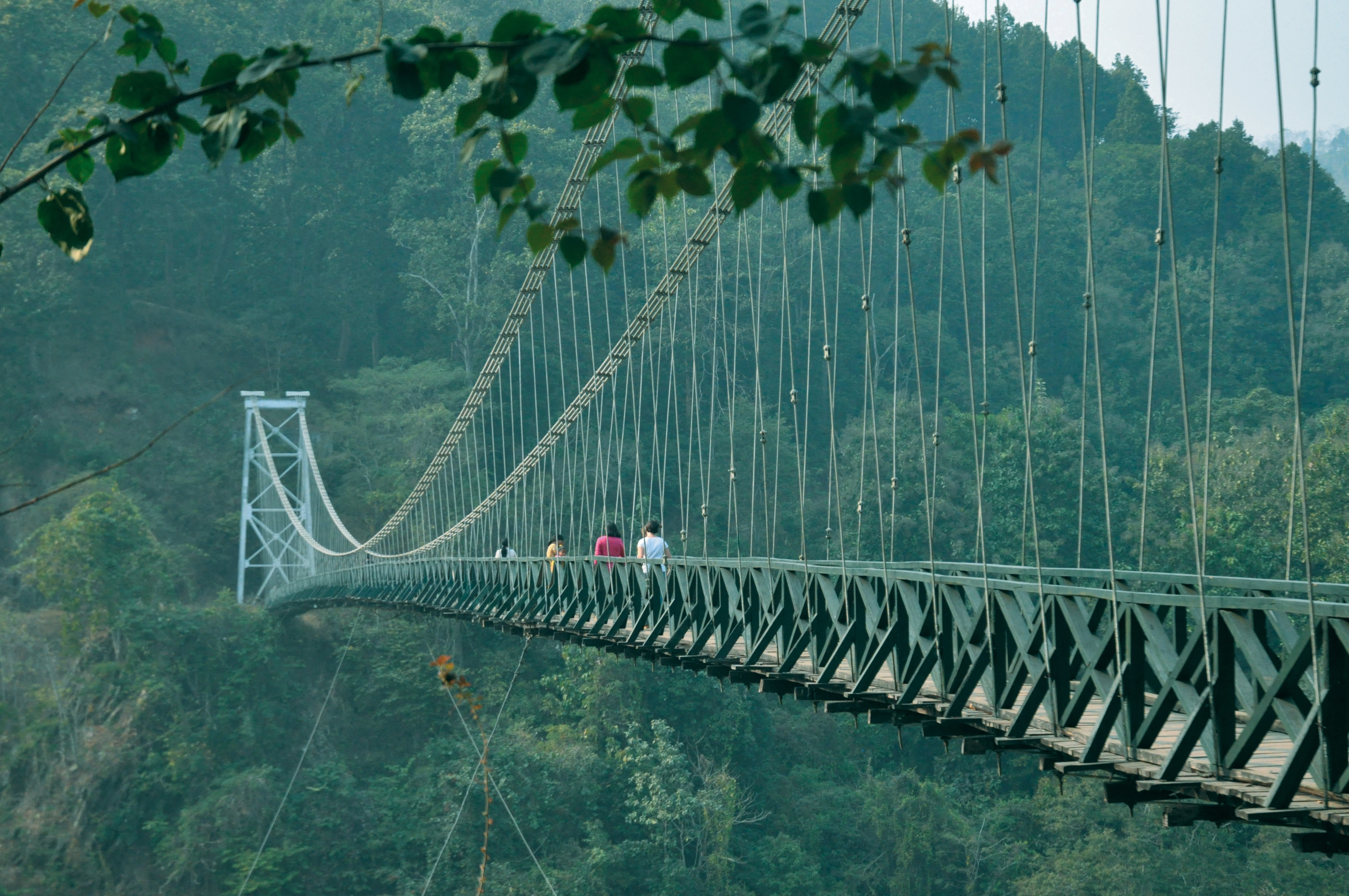 Scenic view of a bridge connecting Sikkim and Darjeeling, surrounded by lush greenery and mountainous terrain [Image via Travel Journalist, Subhasish Chakraborty].