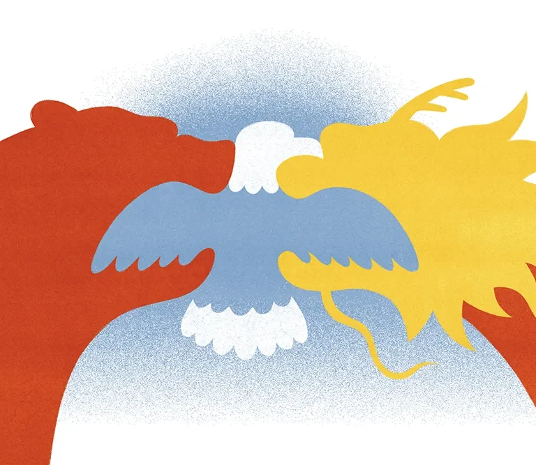 Eagle's grip loosening? The dragon and bear at the helm of SCO-led multipolarity challenge the established order.