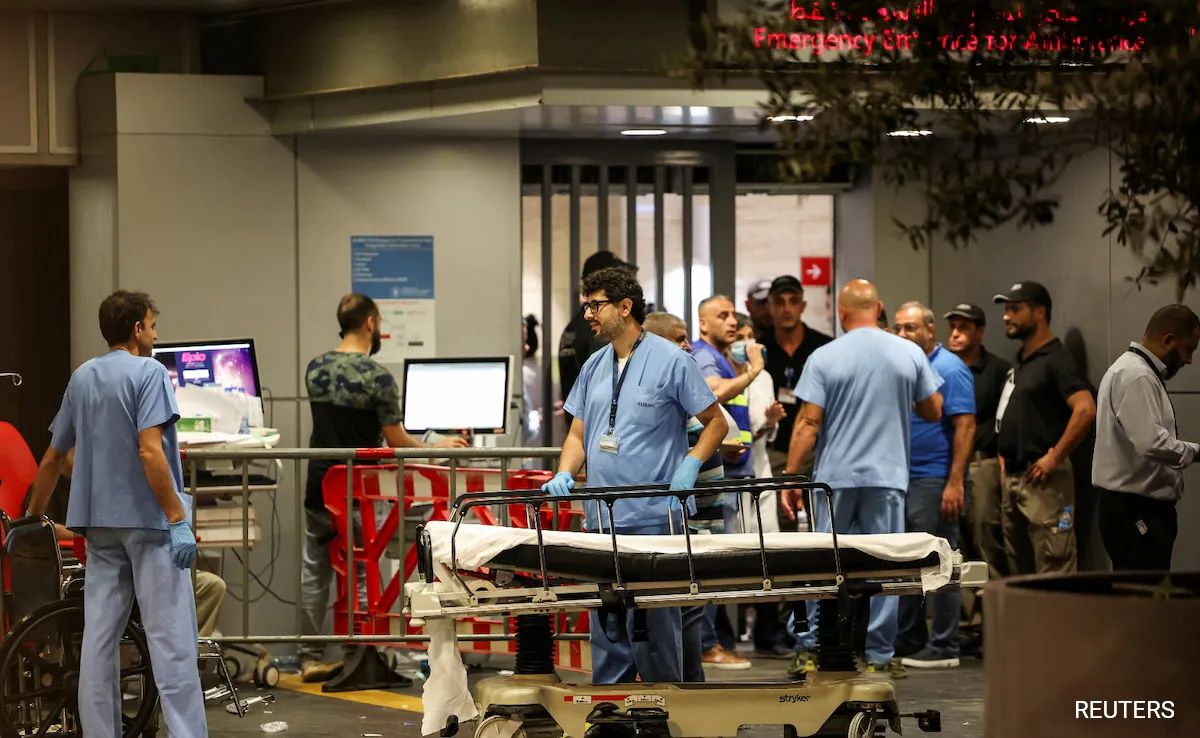 Staff at the American University of Beirut Medical Center get ready to care for some of the wounded on Tuesday after the Pagers explosion incident in Lebanon. [Reuters]