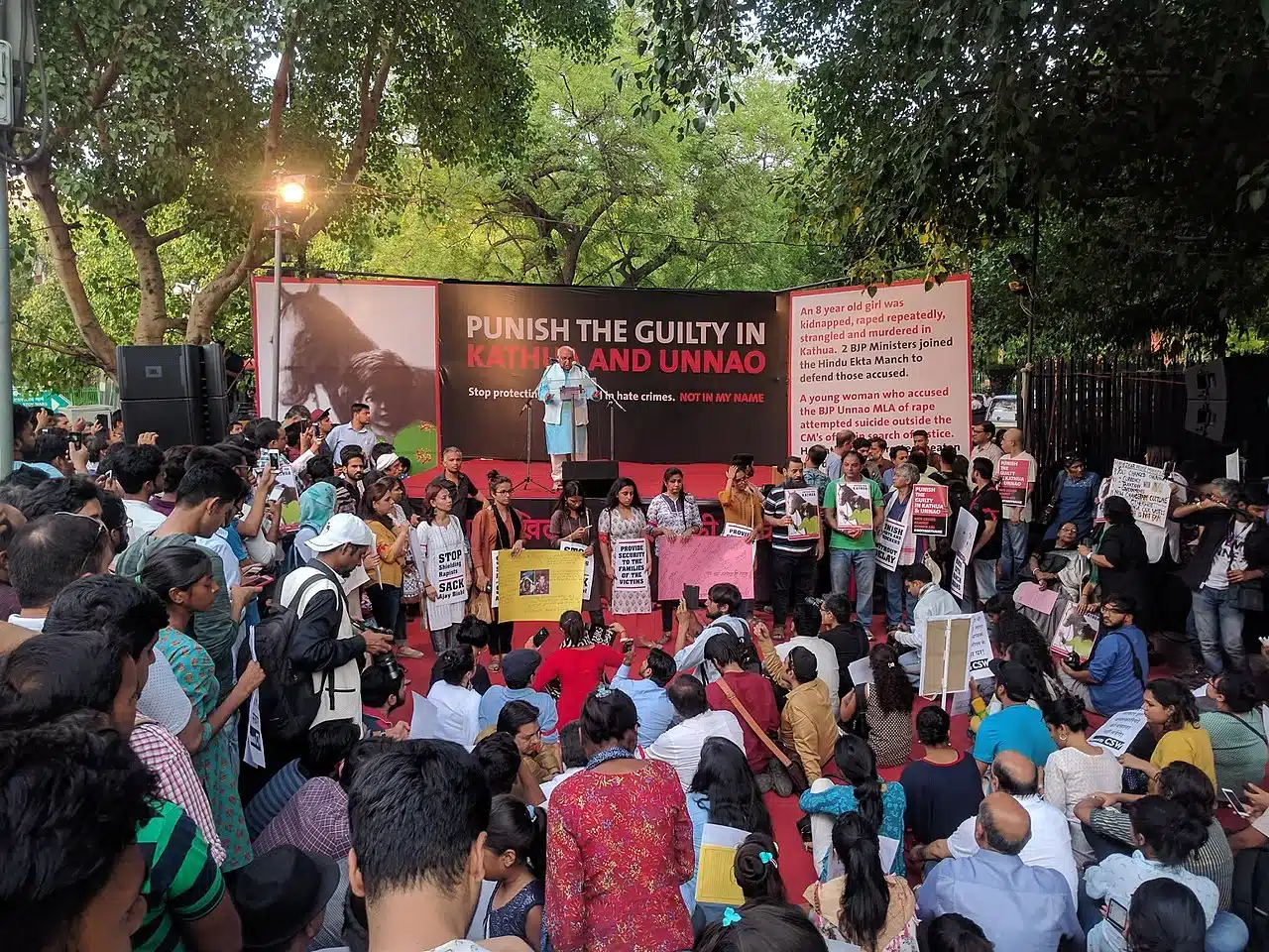 Protest for the Kathua and Unnao rape cases [Wikimedia Commons]