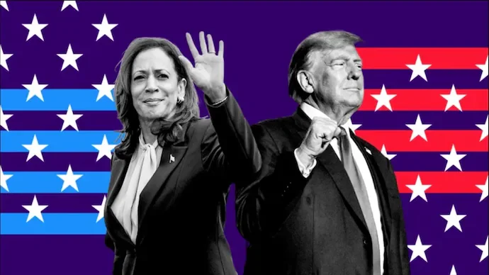 Donald Trump and Kamala Harris