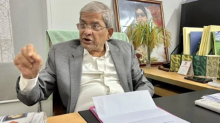 Mirza Fakhrul Islam Alamgir discusses Bangladesh's political future, election reforms, and challenges under the interim government. [Image via Benar News]