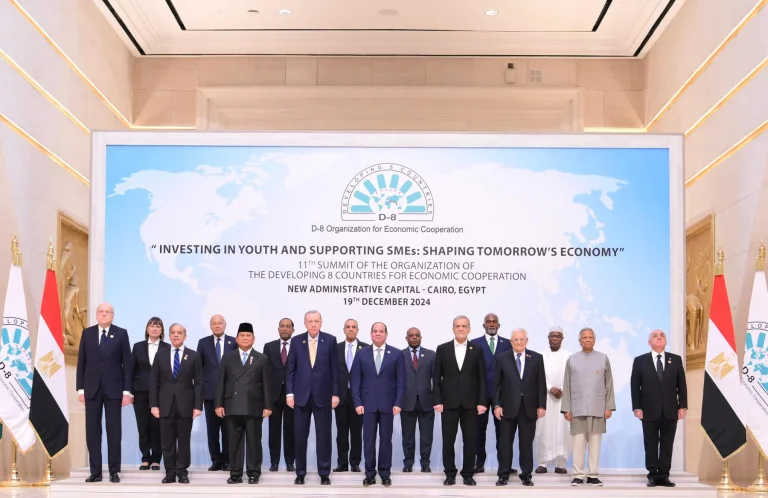 D-8 Summit 2024: Leaders gather to enhance economic ties and discuss global challenges, with focus on Gaza and Lebanon. [Image via APP]