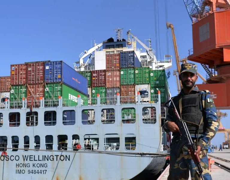 CPEC's maritime dimension is set to transform Pakistan's coastal trade, unlocking vast economic potential and a new era of maritime growth. [Image via Aamir Qureshi/AFP/Getty Images]