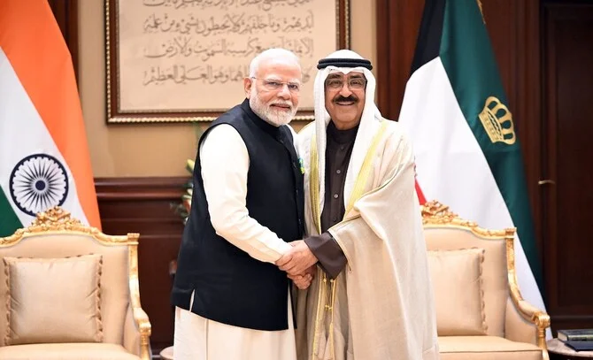 India and Kuwait elevate ties to a strategic partnership, boosting cooperation in key sectors like pharma, IT, and defense. [Image via Arab News]