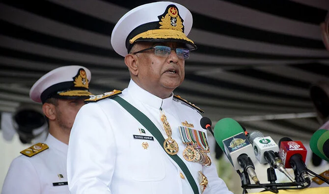 CNS Naveed Ashraf warns of growing maritime challenges in the Indian Ocean due to tensions between Iran, Israel, and the US. [Image via APP/File]