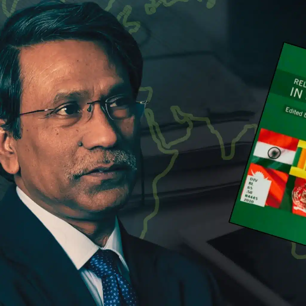 Religion and politics in South Asia? Ali Riaz breaks it all down in his book, showing how faith shapes nations like India, Bangladesh, and beyond. [Image via SAT Creatives]