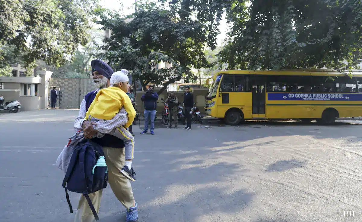 Delhi schools received a bomb threat via email, but police declared it a hoax after a thorough investigation. [Image via NDTV]