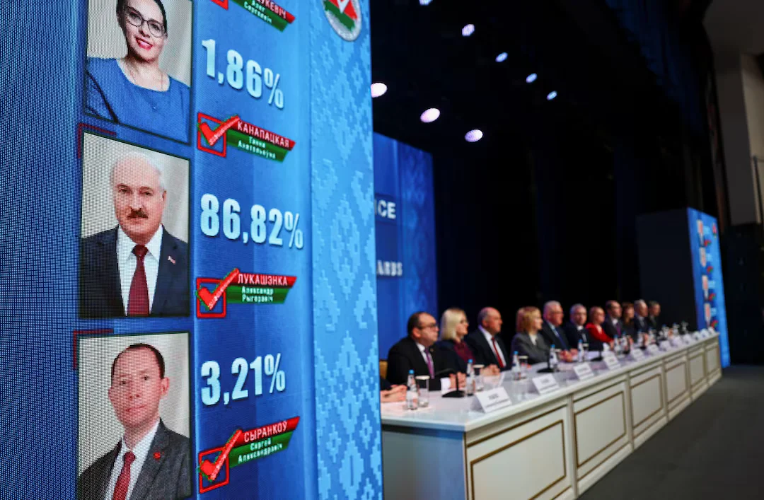 Belarus election: Lukashenko declared winner in disputed vote; Western nations reject results, call for sanctions. [Image via Reuters]