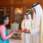 The first Muslim woman ambassador of Sri Lanka, Roshan Sithara Khan, begins her diplomatic mission in Qatar. [Image via Sri Lankan Embassy in Qatar]