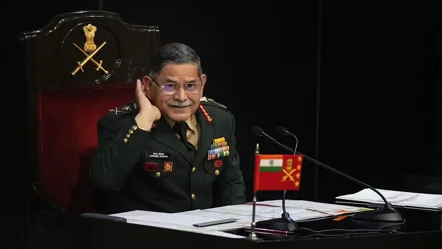 Indian Army Chief Gen Dwivedi's blame on Pakistan for Kashmir terrorism falls apart as evidence reveals India's own role in destabilizing the region. [Image via Press Trust of India]