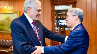 Deputy PM Dar reaffirms Pakistan's commitment to China, strengthening ties and economic cooperation through CPEC. [Image via X/@ForeignOfficePk]