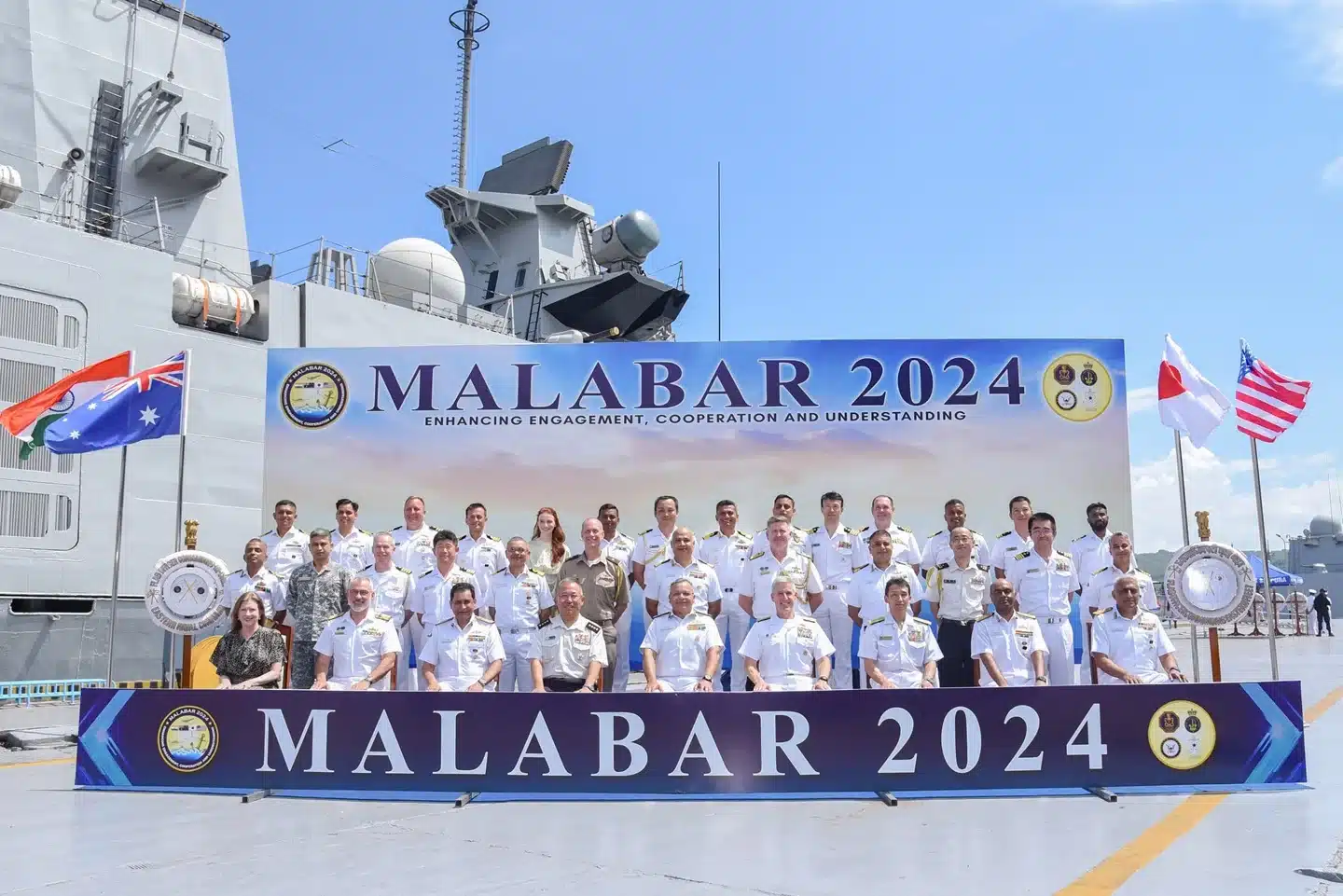 The Malabar 2024 exercise is set to unfold in two phases. [Image via Ministry of Defence/Government of India/PIB Delhi].