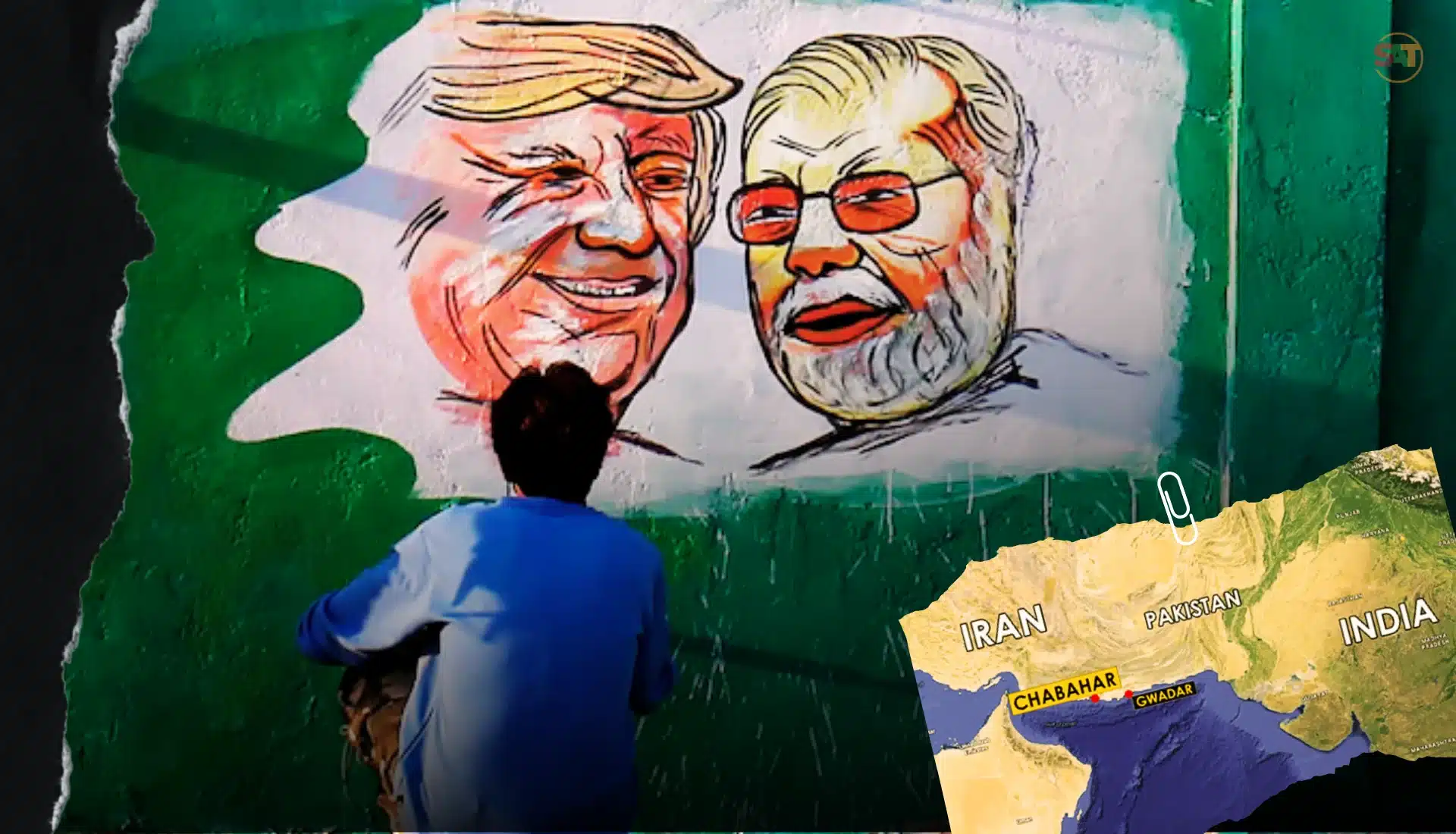 US sanctions on Iran's Chabahar Port disrupt India's regional ambitions, bolstering Pakistan's role in South Asian trade. [Image via SAT Creatives]