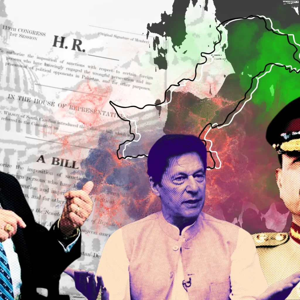 U.S. lawmakers introduce the Pakistan Democracy Act, pushing sanctions on Pakistan’s army chief, sparking diplomatic fallout. [Image via SAT Creatives]
