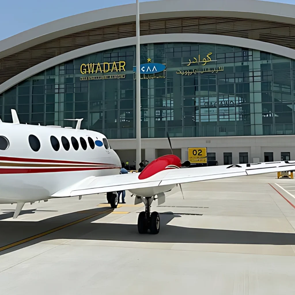 A plane at the new Gwadar Airport in Gwadar, Pakistan, on September 21, 2024. [Image: Tournée du Pakistan/Google Images].