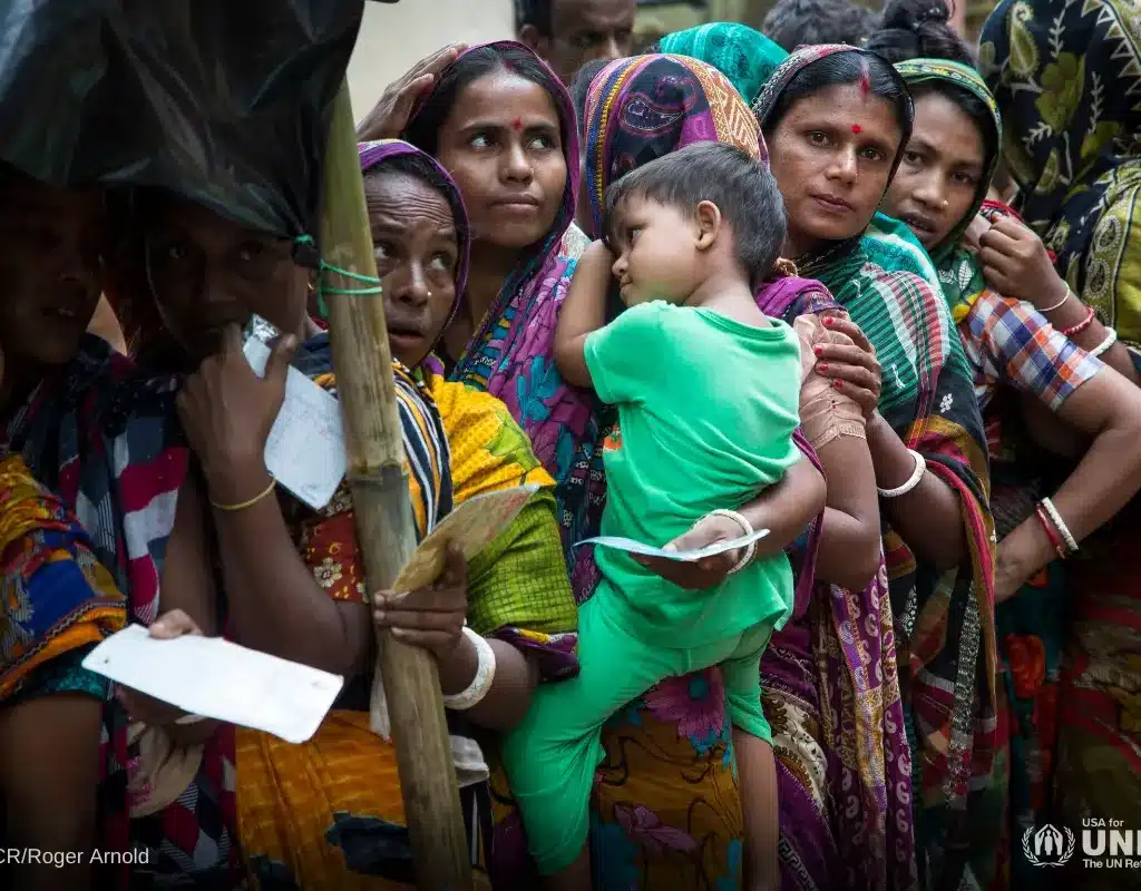 Rohingya Refugees in a camp
