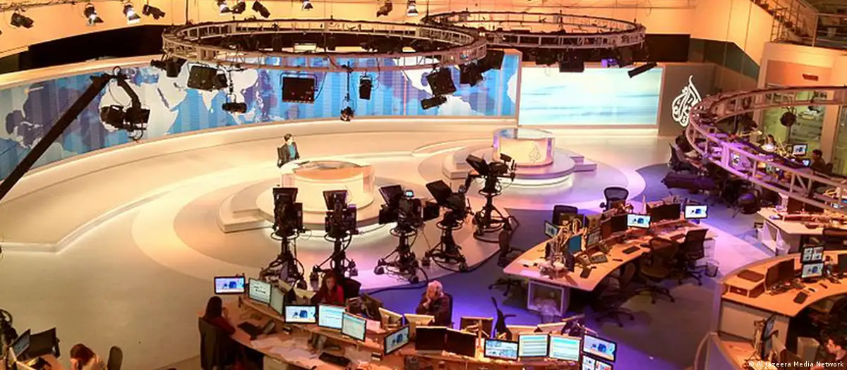 Newsroom at Qatar-based broadcaster Al Jazeera