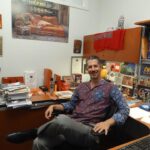 Professor Ibrahim Al-Marashi in his office.