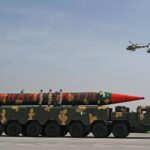 Illustration of US, Pakistan, and India missile capabilities showing Shaheen-III, Agni systems, and geopolitical tensions surrounding nuclear deterrence and threat narratives