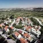 A drone view of Neve Daniel, a Jewish settlement in the Israeli-occupied West Bank.