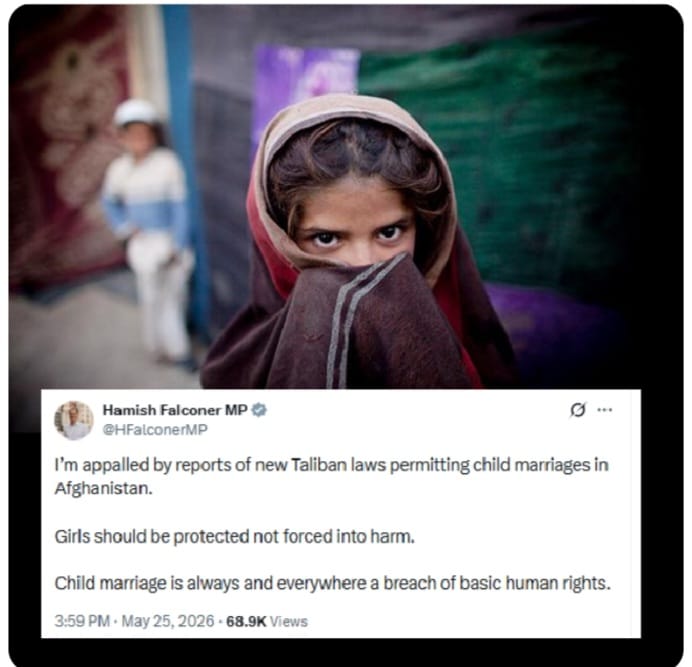 Global outrage grows as Taliban’s reported child marriage policy in Afghanistan.