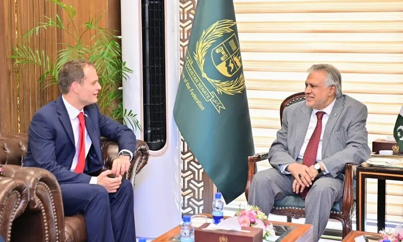 UK Under-Secretary Hamish Falconer in Islamabad. Source: Dawn