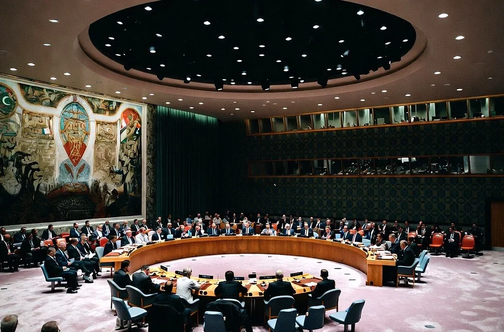 UNSC chamber New York where Pakistan China BLA sanctions proposal was blocked