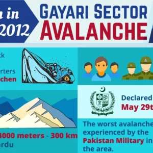 Infographic commemorating the Gayari Sector avalanche that buried soldiers of the Pakistan Army's NLI battalion in 2012