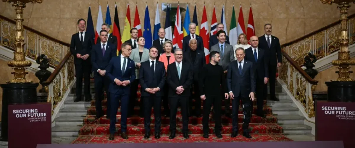 European leaders meet in London to strengthen military support for Ukraine as Starmer urges increased defence spending. [Image via Reuters]