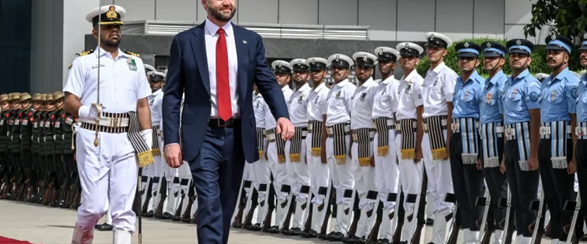 US Vice President JD Vance visits India to boost trade ties, avoid tariffs, and strengthen the US-India strategic partnership. [Image via Reuters]
