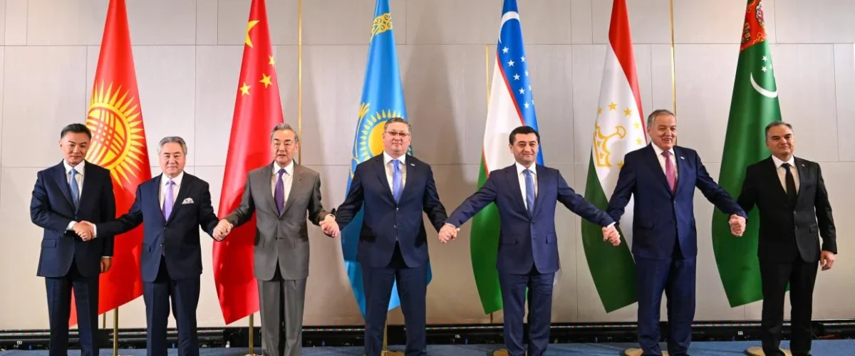 The 6th Central Asia-China foreign ministers' meeting focused on trade, cooperation, and global challenges in Almaty. [Image via The Times of Central Asia]