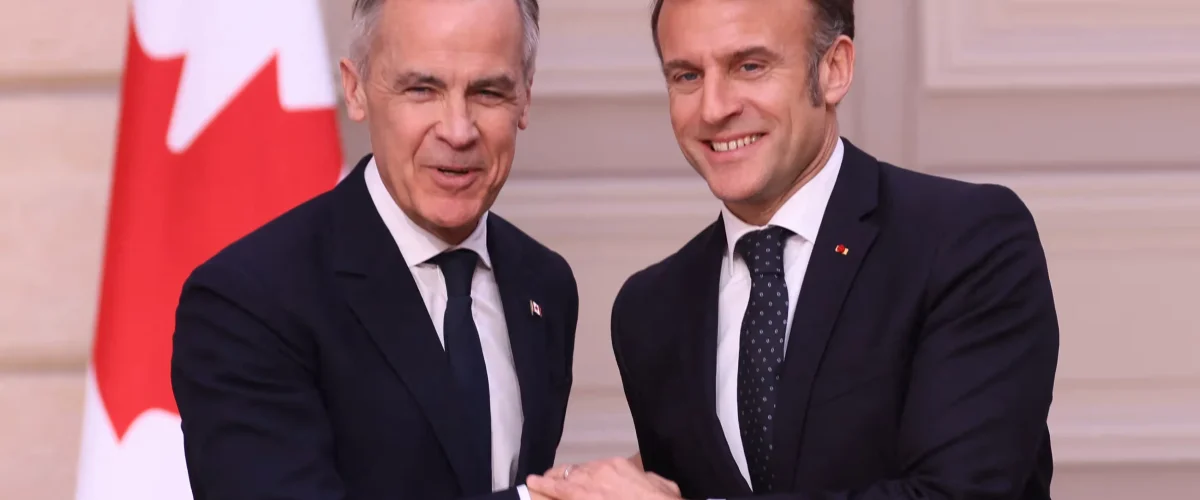 Mark Carney boosts Canada-France-UK ties amid Trump’s trade war, affirming Canadian sovereignty and Arctic security. [Image via Reuters]