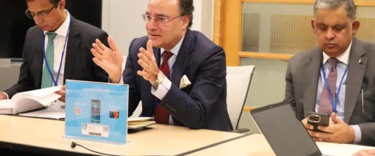 Pakistani Finance Minister Aurangzeb discusses energy, reforms, and critical minerals with Deloitte and IFC at WB/IMF meetings. [Image via GoP]