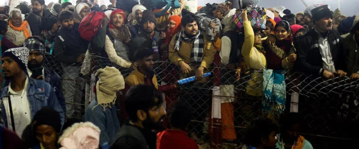 Dozens killed in a stampede at Maha Kumbh Mela in Prayagraj as millions gather for a sacred dip on auspicious day. [Image via Reuters]