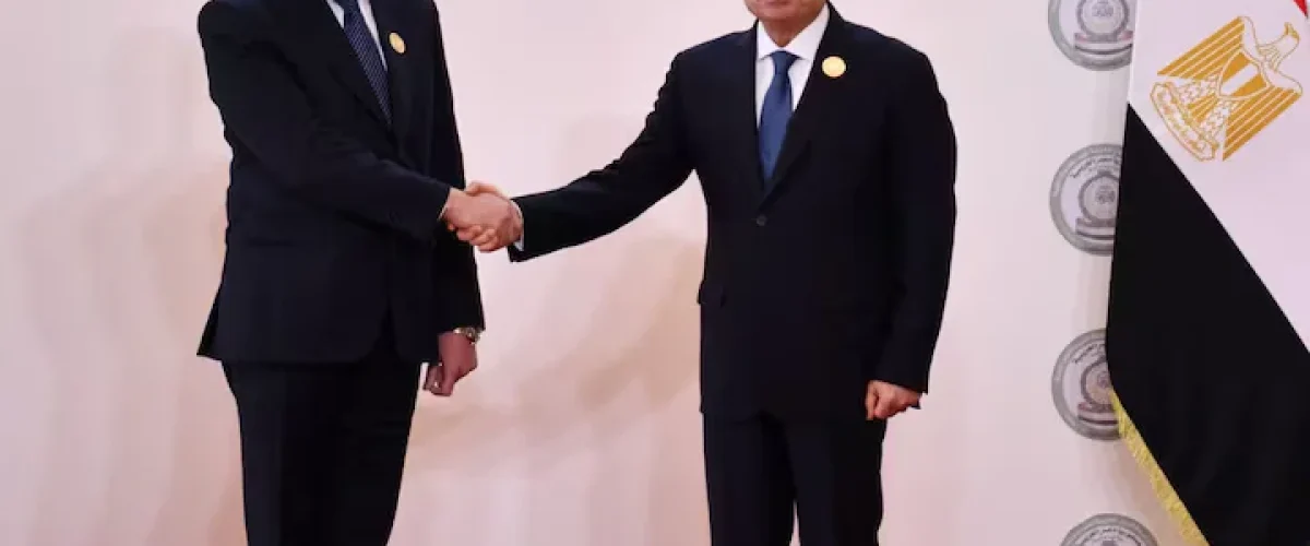 Sisi meets Syria's Sharaa in Cairo during summit, discussing Syria's future, regional ties, and Egypt's stance on Syrian unity. [Image via Reuters]