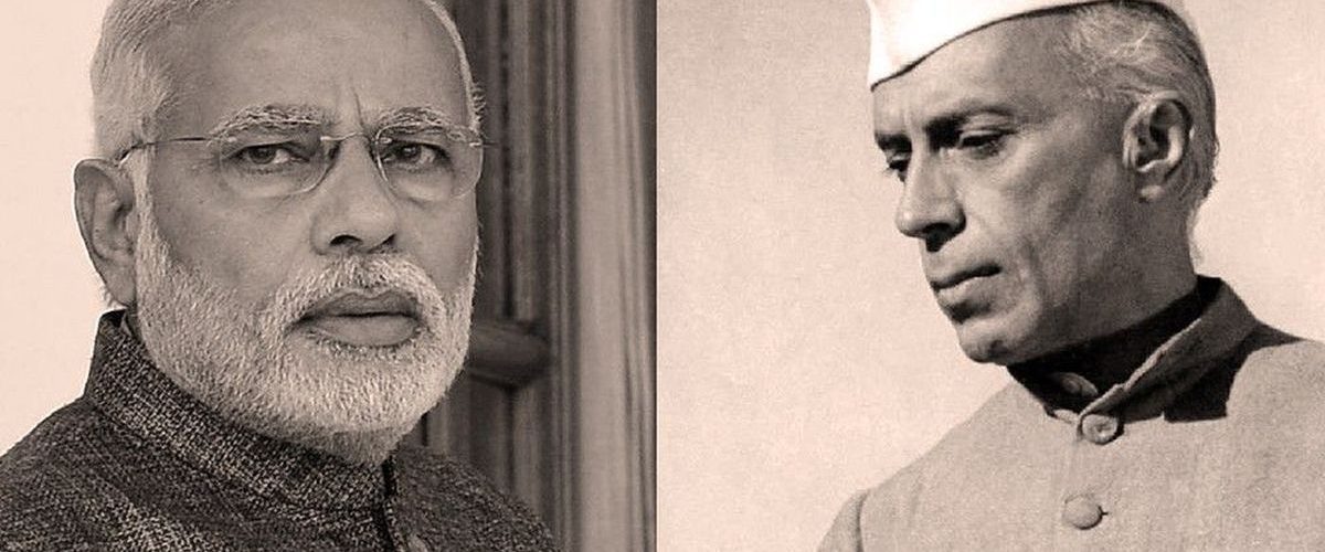 Modi Nehru in Kashmir