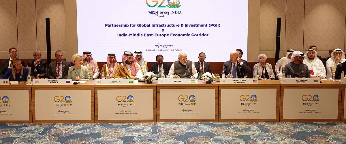 IMEC, launched at the G20 Summit, aims to counter China’s BRI and enhance global trade. But can it deliver on its promises, or is it just diplomatic posturing? [Image via Press Information Bureau, Prime Minister's Office, Government of India]
